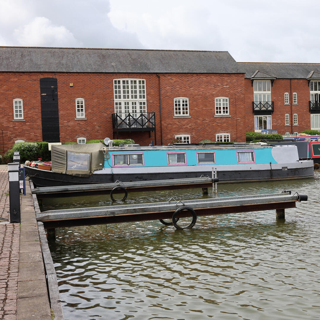 Boat1 1976 Harborough Marine boat at Foxton Locks.